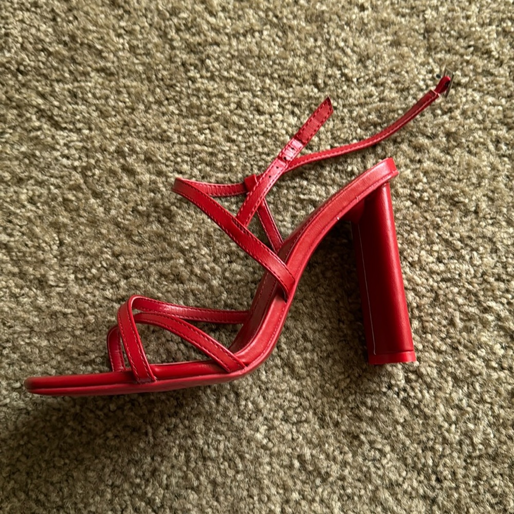 ZARA Red Strappy Heel